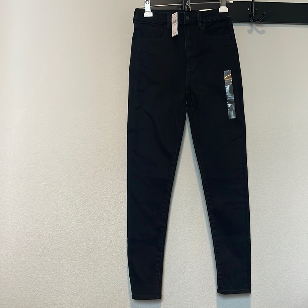 American eagle black highest rise jeans size 6